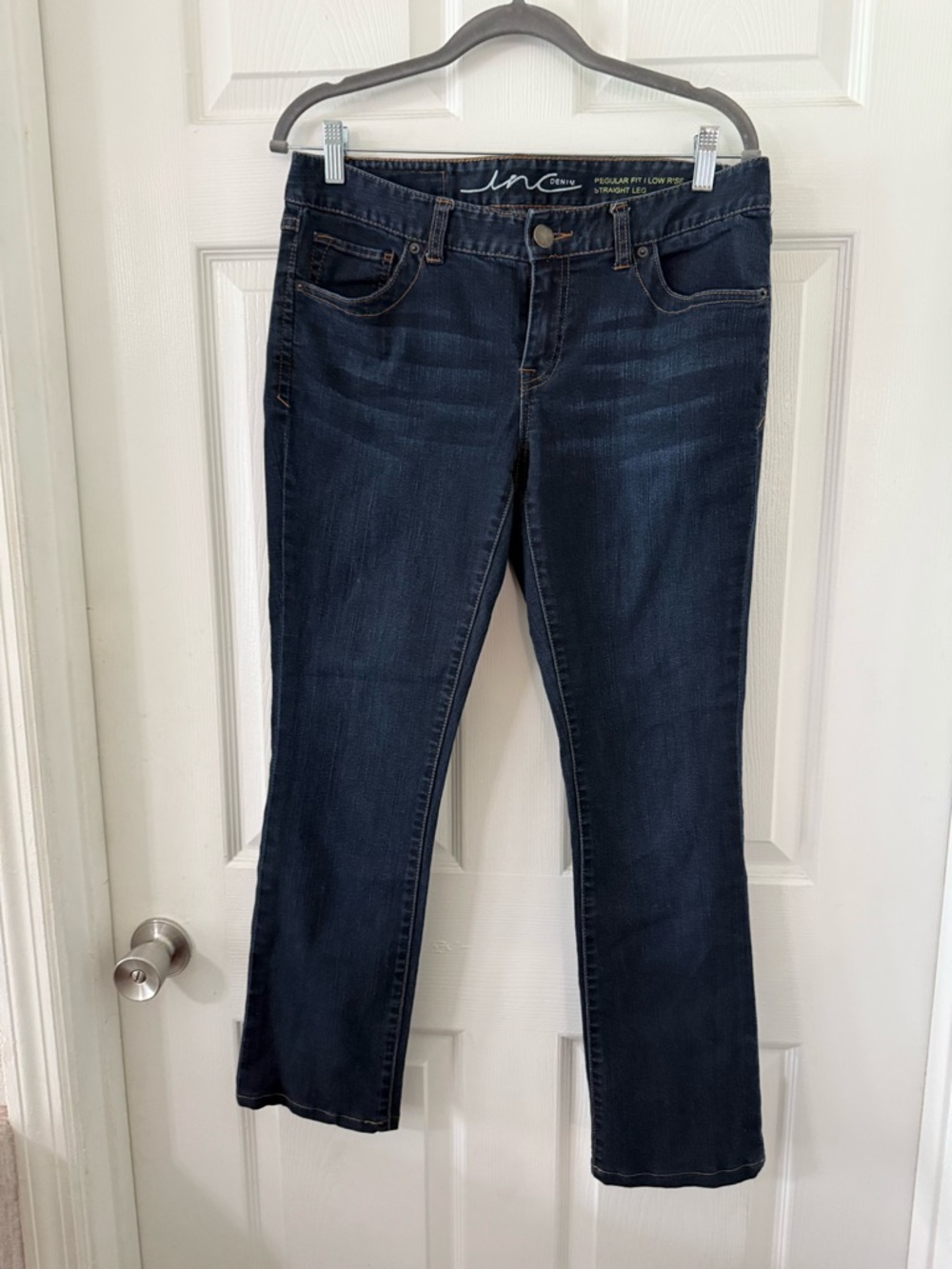 INC International Concepts Dark Indigo Boot Cut Jeans - Women's